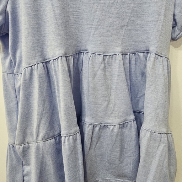 Light Blue Pink Rose Shirt Size S Woman's - Picture 8 of 12